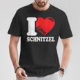 I Love Schnitzel Ich Liebe Schnitzel Schnitzel T-Shirt Lustige Geschenke