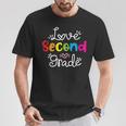 Love Second Grade Insegnante Studente Scuola 2° Grado Regalo Maglietta Regalos divertidos