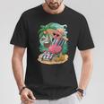 Lustiger Tropischer Rosa Flamingo Hawaii-Sommerparty T-Shirt Lustige Geschenke