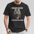 Maine Coon Service Personnel Cat Lovers Cat T-Shirt Lustige Geschenke