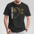 Más Bajos Clave De Sol Contrabajo Camiseta unisex Regalos divertidos