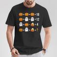 Math Teacher Halloween Equation Pumpkin Ghost Candy Corn T-Shirt Unique Gifts