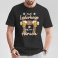 Mei Lederhosn Trogt No Da Hirsch Saufen Oktoberfest T-Shirt Lustige Geschenke