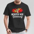 Meister Der Spannung Elektronik Electrician T-Shirt Lustige Geschenke