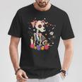 Mexican Dog Day Of The Dead Skeleton Sugar Flowers Dogs T-Shirt Personalized Gifts