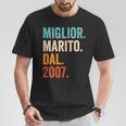 Miglior Marito Dal 2007 Anni 17 Anniversario Matrimonio Maglietta Regalos divertidos