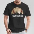 Milwaukee Skyline City Vintage Baseball Lover T-Shirt Personalized Gifts