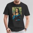 Mona Lisa Smoking A Joint Weed Cannabis Stoner T-Shirt Personalized Gifts