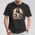 Muscular Jesucristo Divertido Levantamiento De Pesas Jesús Gimnasio Deportes Camiseta unisex Regalos divertidos