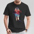 Nasa Astronaut Space Nebula Launch Silhouette Maglietta Regalos divertidos