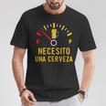 Necesito Una Cerveza Divertido Bebiendo Medidor De Cerveza Camiseta unisex Regalos divertidos