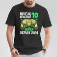Niveau 10 Débloqué Super Depuis 2014 Anniversaire Gamer T-Shirt Cadeaux drôles