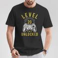 Nivel 20 Desbloqueado Boda Del 20º Aniversario Camiseta unisex Regalos divertidos