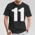 Number Eleven Number 11 Numbers T-Shirt Lustige Geschenke