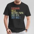 Opa Und Papa Bester Papa Und Opa Der Welt T-Shirt Lustige Geschenke