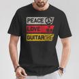 Pace Amore Chitarra Idea Di Regalo Chitarra Maglietta Regalos divertidos