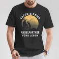 Papa Und Sohn Angelpartner Fürs Leben Angeln Angler T-Shirt Lustige Geschenke