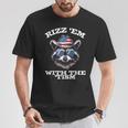 Patriotic Rizz Em With The Tism Raccoon Meme 4Th Of July T-Shirt Personalized Gifts