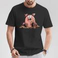 Pig In Mud I Pig I Pig Fun T-Shirt Lustige Geschenke