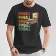 Pinball Machine Retro 80'S Arcade Game Player Maglietta Regalos divertidos