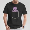 Polpo Nella Tasca Del Seno Regalo Octopus Pocket Maglietta Regalos divertidos