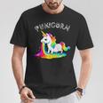 Pukicornómito De Unicorniosómito De Arco Iris Camiseta unisex Regalos divertidos