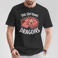 Questa Ragazza Ama I Draghi Ragazze Camicia Drago Bambini Pigiama Regalo Maglietta Regalos divertidos