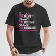 Remember The Fallen Support The Fighters Breast Cancer T-Shirt Personalized Gifts