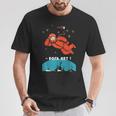 Retrò Atheist Yuri Gagarin Space Maglietta Regalos divertidos