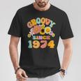 Retro Groovy Since 1974 Birthday 50 Years Old 50Th Birthday T-Shirt Funny Gifts