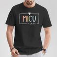 Retro Micu Nurse Icu Medical Rainbow Team Critical Care T-Shirt Funny Gifts