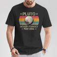 Retrointage Never Forget Pluto 1930 2006 Space Science T-Shirt Lustige Geschenke