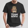 Rodent Team Beaver Team Beaver Love Flannelette T-Shirt Lustige Geschenke