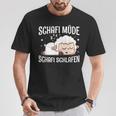 Schafi Müde Schafi Schlafen Schaf Pyjamas Schlaf Saying T-Shirt Lustige Geschenke