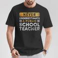 School Teacher Never Underestimate A Public School Teacher T-Shirt Personalized Gifts