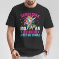 Schulkind 2024 Dabbing Unicorn I Rocke Jetzt Die Schule T-Shirt Lustige Geschenke