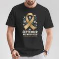 In September We Wear Gold Childhood Cancer Awareness Maglietta Regalos divertidos