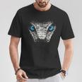 Serpiente Animal Motivo Ojos Azules Arte Serpiente Camiseta unisex Regalos divertidos