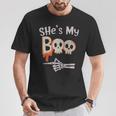 She’s My Boo Skull Face Matching Halloween Pajama Couples T-Shirt Unique Gifts