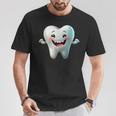 Simpatico Alla Moda Con Denti Felici Per Dentisti Maglietta Regalos divertidos