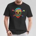 Skull Crossbones Skeleton Colorful Graphic Tie Dye T-Shirt Personalized Gifts