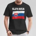 Slovakia Flag Holidayintage Grunge Slovak Flag T-Shirt Lustige Geschenke