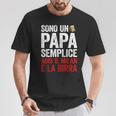 Sono Un Papà Semplice Amo Il Milan E La Birra Maglietta Regalos divertidos