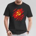 Soviet Flag Retro Ussr Soviet Union Cccp T-Shirt Lustige Geschenke