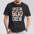 Speech Boo Crew Teacher Language Pathologist Halloween Premium T-Shirt Unique Gifts