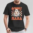Spooky Mama Groovy Vintage Ghost Halloween Spooky Mom Mother T-Shirt Funny Gifts