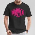 Stay Humble Hustle Hard Inspirational Hot Pink Urban Graphic T-Shirt Unique Gifts