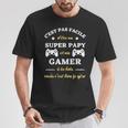 Super Papy Gamer Humour Geek Homme Humoristique Console T-Shirt Cadeaux drôles