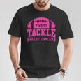 Tackle Breast Cancer Football Pink Breast Cancer Awareness T-Shirt Personalized Gifts