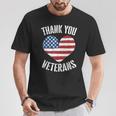 Thank You Veterans Patriotic American Flag Veterans Day 2024 T-Shirt Unique Gifts